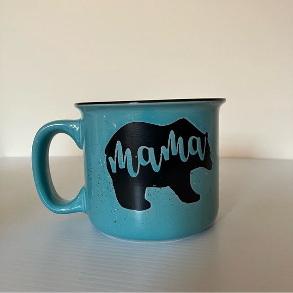 Brooke & Jess Designs Ceramic Camper Mama Bear Mug Teal - Picture 2 of 6